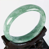 Green Jade Bangle Bracelet Chinese Hand-Carved Charm Jewelry Men Women