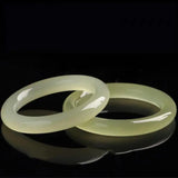 Natural Jade Bangle Bracelet Lucky Amulet Hand-carved Charm Jewellery