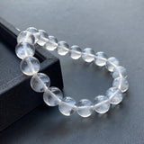 Rutilated Quartz Crystal Bracelet Snow Clear Beads 8mm 10mm AAAAAA