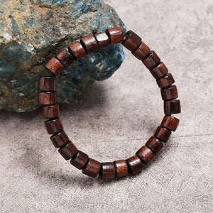 Wooden Beaded Bracelet Men Tibetan Buddha Hand String Prayer Beads