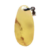 Natural Yellow Amber Pendant Water Drop Beads Necklace AAAAA