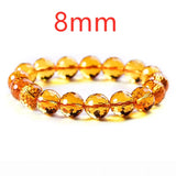 Natural Citrine Round Beads Bracelet 8mm 10mm 12mm AAAAA