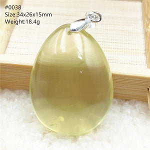 Natural Yellow Citrine Water Drop Pendant Brazil Women Jewelry