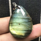 Natural Labradorite Pendant Jewelry Crystal Beads Silver Moonstone Stone