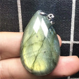 Natural Yellow Light Labradorite Pendant Jewelry For Woman Man