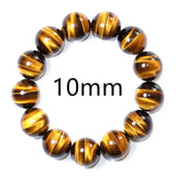 Yellow Tiger's Eye Round Beads Bracelet Gemstone Woman Men 22x15mm