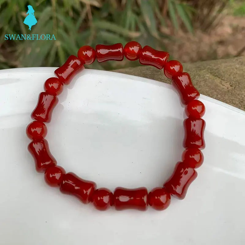 Natural Agate Buddha Bracelet Crystal Jewelry Gift for Women