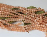 Orange Sunstone Women Lady Bracelet Necklace DIY Beads Jewelry 6mm