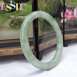 Emerald Floating Flower Round Carving Jade Bracelet