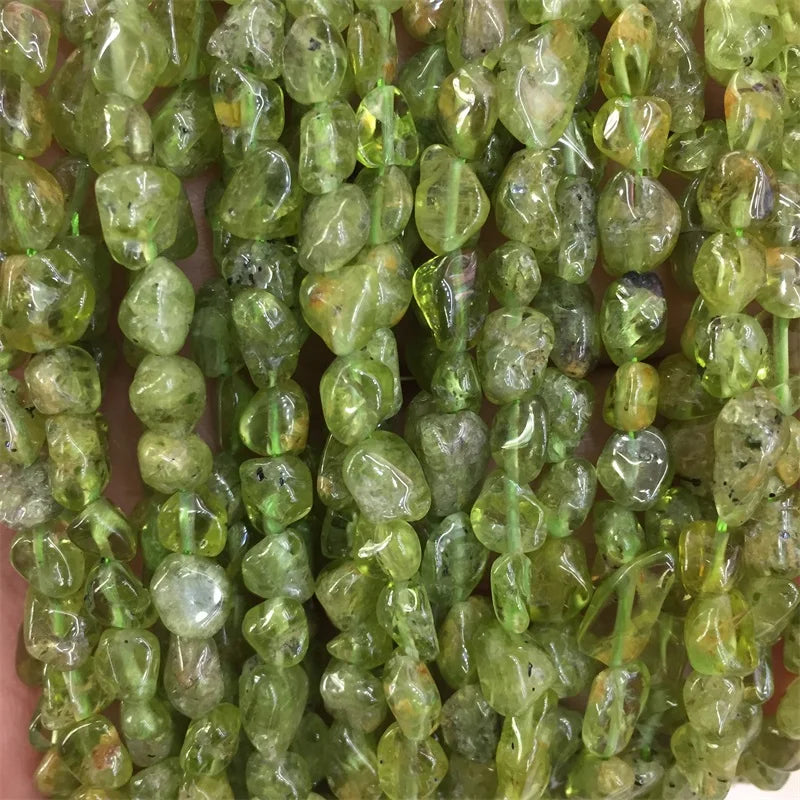 Peridot Gemstone Olivine Stone Round Spacer Beads for Jewelry Making