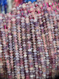 Pink Purple Faceted Gemstone Beads 4x6mm for DIY Jewelry Making