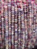 Pink Purple Faceted Gemstone Beads 4x6mm for DIY Jewelry Making