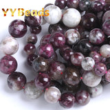 Plum Bossom Tourmaline Beads 6 8 10mm 15 Inch