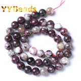 Plum Bossom Tourmaline Beads 6 8 10mm 15 Inch