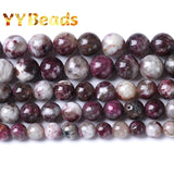 Plum Bossom Tourmaline Beads 6 8 10mm 15 Inch