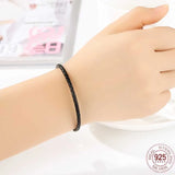 925 Silver Leather Bracelets Women Unisex DIY Jewelry