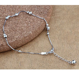 925 Sterling Silver Anklet Bohemian Beads Foot Chain