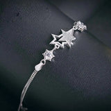 925 Silver Bracelet Bangle for Women Star Design Wristband Jewelry