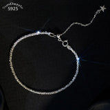 925 Sterling Silver Bracelet for Women Star Female Hand Band