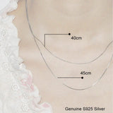 925 Sterling Silver Chain Necklace Men Women Snake Chain 0.7mm Collier Necklaces