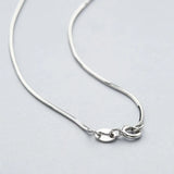 925 Sterling Silver Chain Necklace Men Women Snake Chain 0.7mm Collier Necklaces