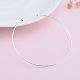 925 Sterling Silver Cuff Bangles for Beads Hand Band DIY Jewelry