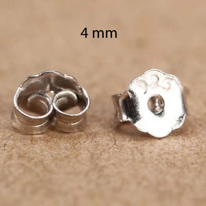 925 Sterling Silver Earring Stopper Safety Backs Large Size Earring Plugs