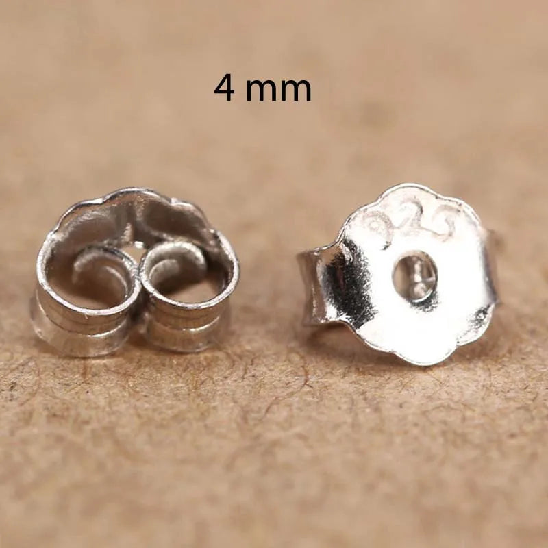 925 Sterling Silver Earring Stopper Safety Backs Large Size Earring Plugs