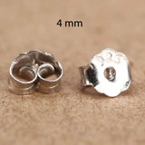 925 Sterling Silver Earring Stopper Safety Backs Large Size Earring Plugs