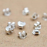 925 Sterling Silver Earring Stopper Safety Backs Large Size Earring Plugs