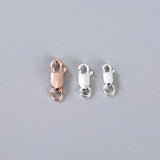 925 Sterling Silver Lobster Clasp Hook with Close Ring Jewelry Finding