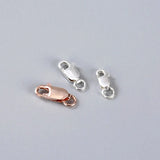 925 Sterling Silver Lobster Clasp Hook with Close Ring Jewelry Finding