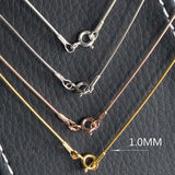 925 Sterling Silver Snake Chain Necklace 18K Plated Choker