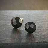 925 Silver Stud Earrings Square Round Stone Men Women Jewelry Male Female