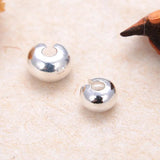 925 Sterling Silver Moon Shape Bead Caps Hoop Position Wrap Jewelry Findings