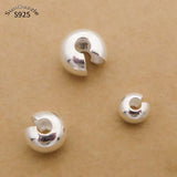 925 Sterling Silver Moon Shape Bead Caps Hoop Position Wrap Jewelry Findings