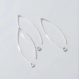 925 Sterling Silver Earring Hooks for Making Earrings 30mm