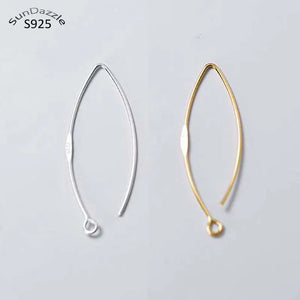 925 Sterling Silver Earring Hooks for Making Earrings 30mm