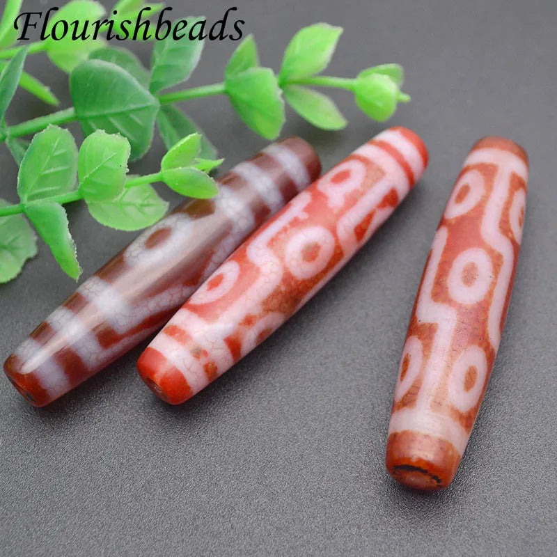 Tibetan 9 Eyed DZI Prayer Beads Agate Charms DIY Necklace