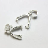 10pcs Sterling Silver Pendant Bail for Jewelry Making