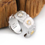 S925 Silver Daisy Bracelet Sunflower Couples Hands