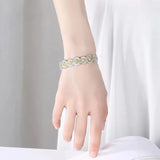 S925 Silver Daisy Bracelet Sunflower Couples Hands