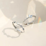 S925 Butterfly Ring Open Adjustable for Women