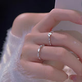 S925 Butterfly Ring Open Adjustable for Women