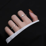 S925 Butterfly Ring Open Adjustable for Women