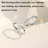 S925 Butterfly Ring Open Adjustable for Women