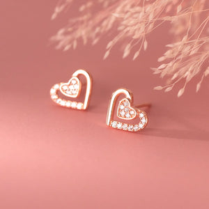 925 Silver Diamond Zircon Ear Stud Earring for Women Party Gift