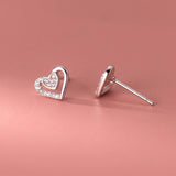 925 Silver Diamond Zircon Ear Stud Earring for Women Party Gift