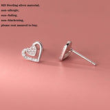 925 Silver Diamond Zircon Ear Stud Earring for Women Party Gift