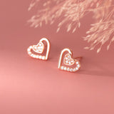 925 Silver Diamond Zircon Ear Stud Earring for Women Party Gift